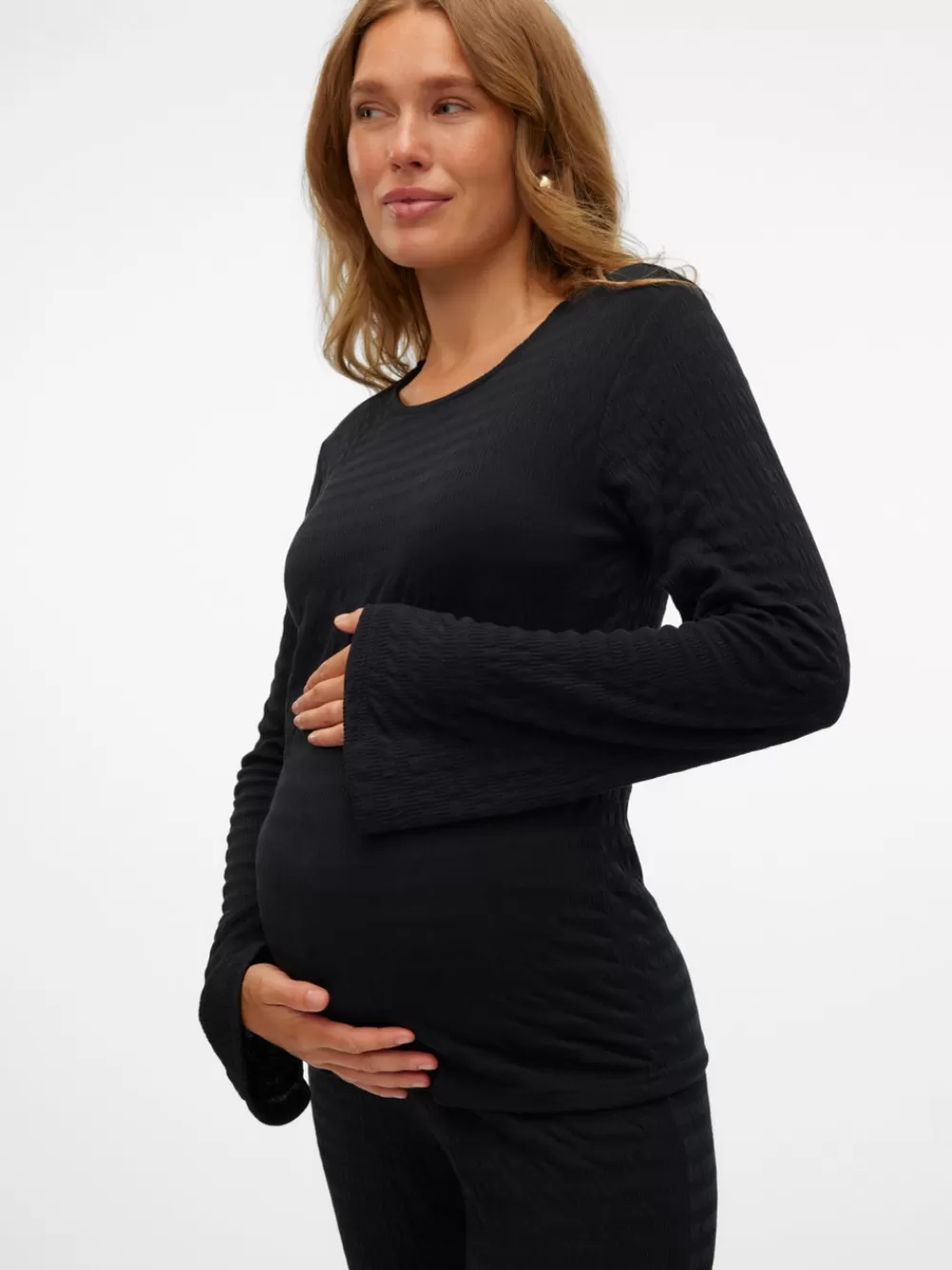 VERO MODA Bodycon fit O-pääntie Topit Black Clearance