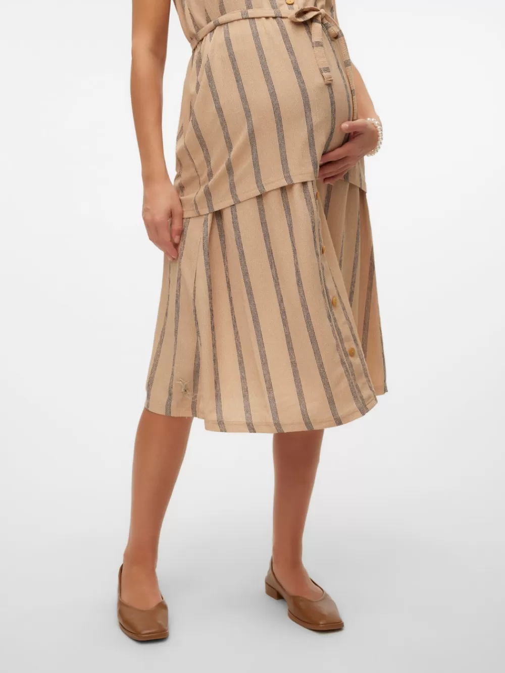 VERO MODA Korkea vyötärö Haalarihameet Savannah Tan Discount