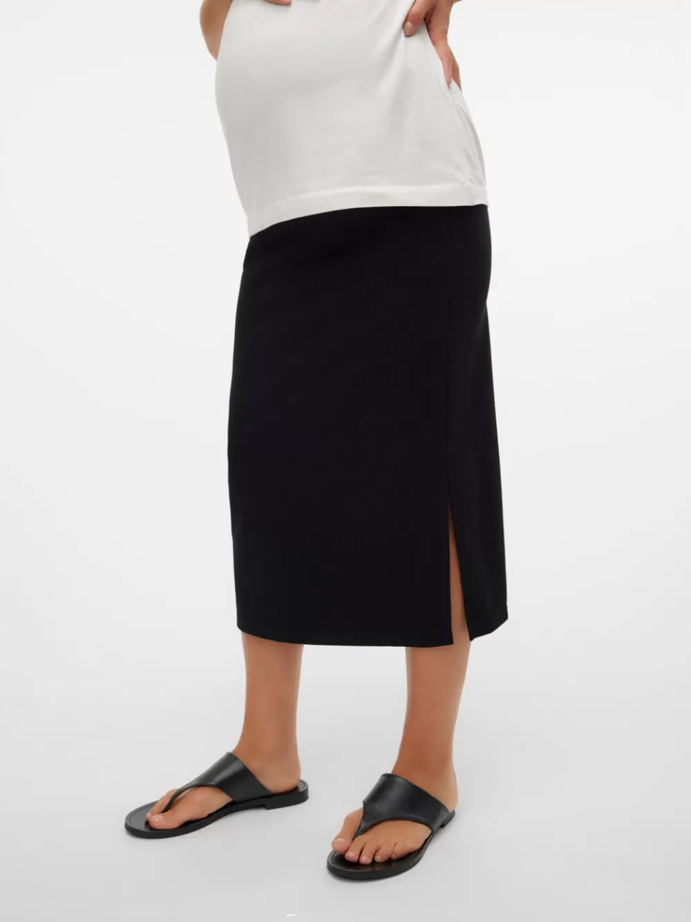 VERO MODA Korkea vyötärö Midihame Black Best Sale