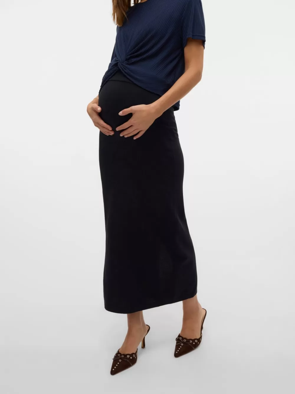 VERO MODA Korkea vyötärö Midihame Black Sale
