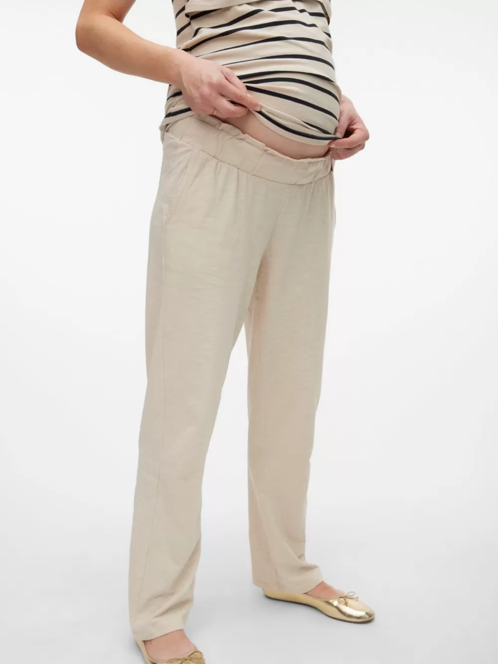 VERO MODA Maternity-Housut French Oak Cheap
