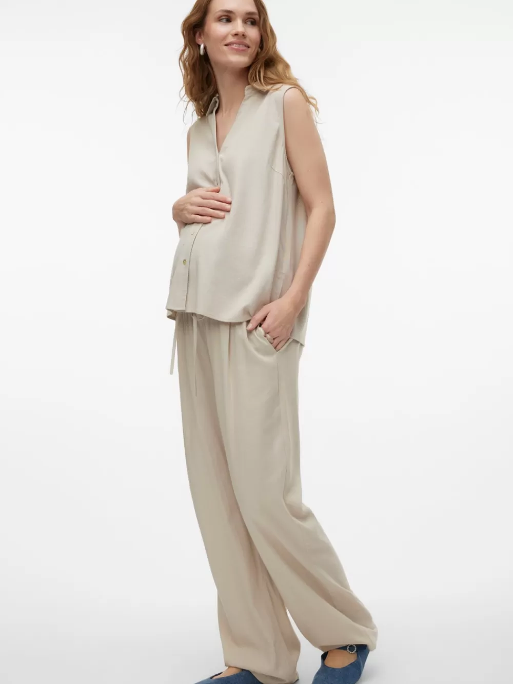 VERO MODA Regular fit Housut French Oak Outlet