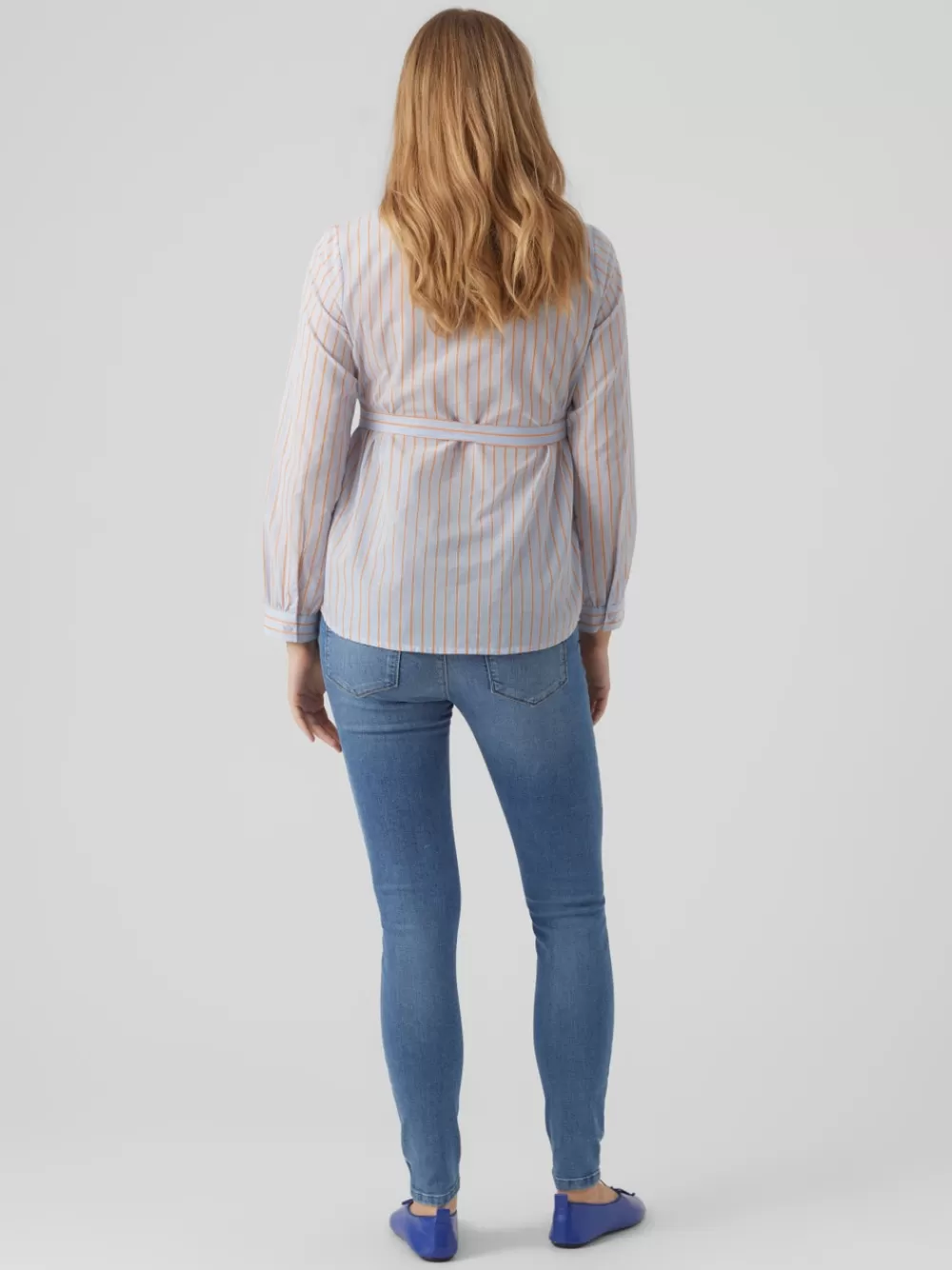 VERO MODA Regular fit Paitakaulus Normaalit hihat Topit Light Blue Best Sale