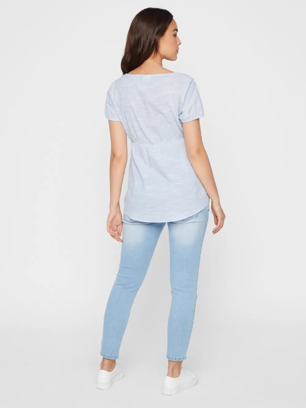 VERO MODA Regular fit Paitakaulus Topit Light Blue Sale