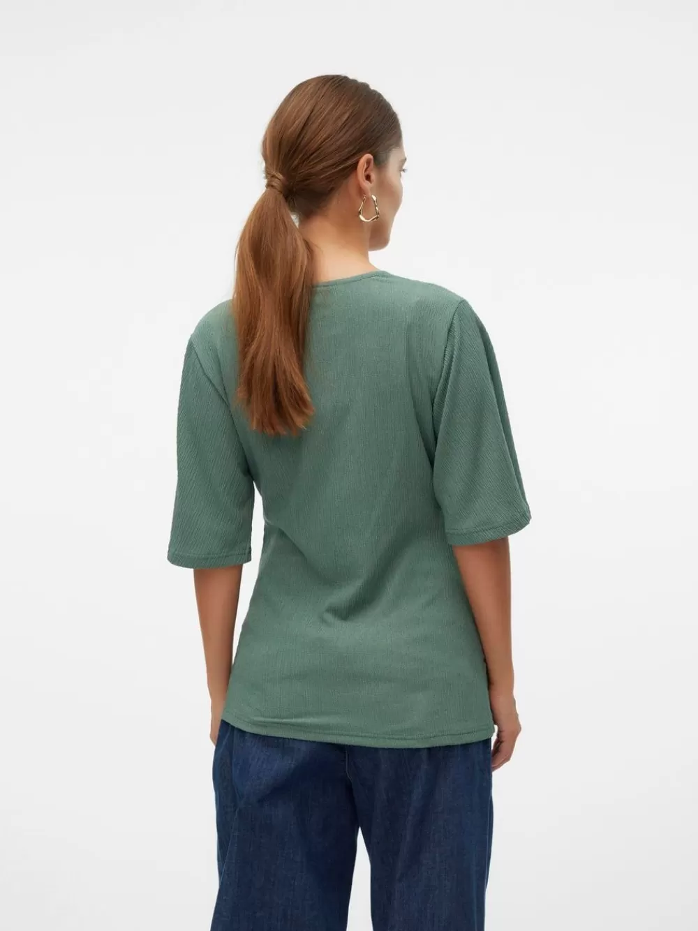 VERO MODA Regular fit V-pääntie Topit Dark Forest Discount