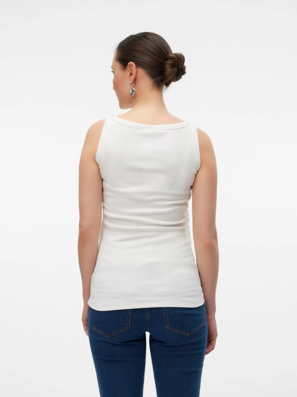 VERO MODA Slim fit O-pääntie Topit Snow White Shop