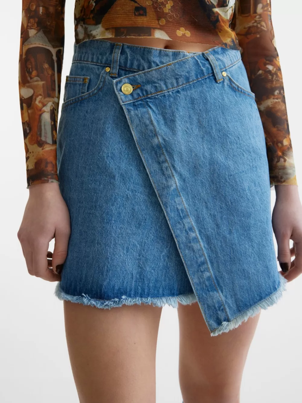 VERO MODA SNWENDA Minihame Medium Blue Denim Cheap
