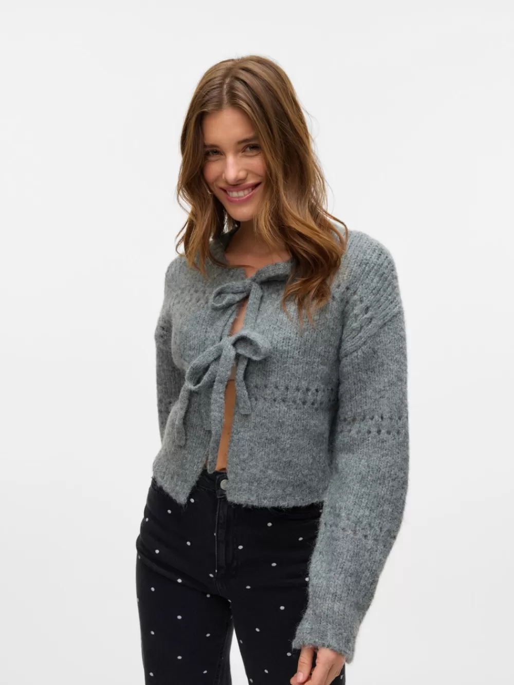 VERO MODA VMADELINA Neuletakit Medium Grey Melange Fashion