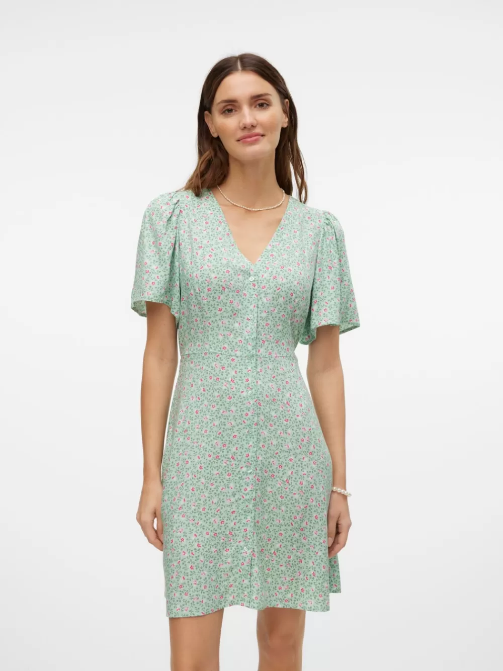VERO MODA VMALBA Lyhyt mekko Silt Green Hot