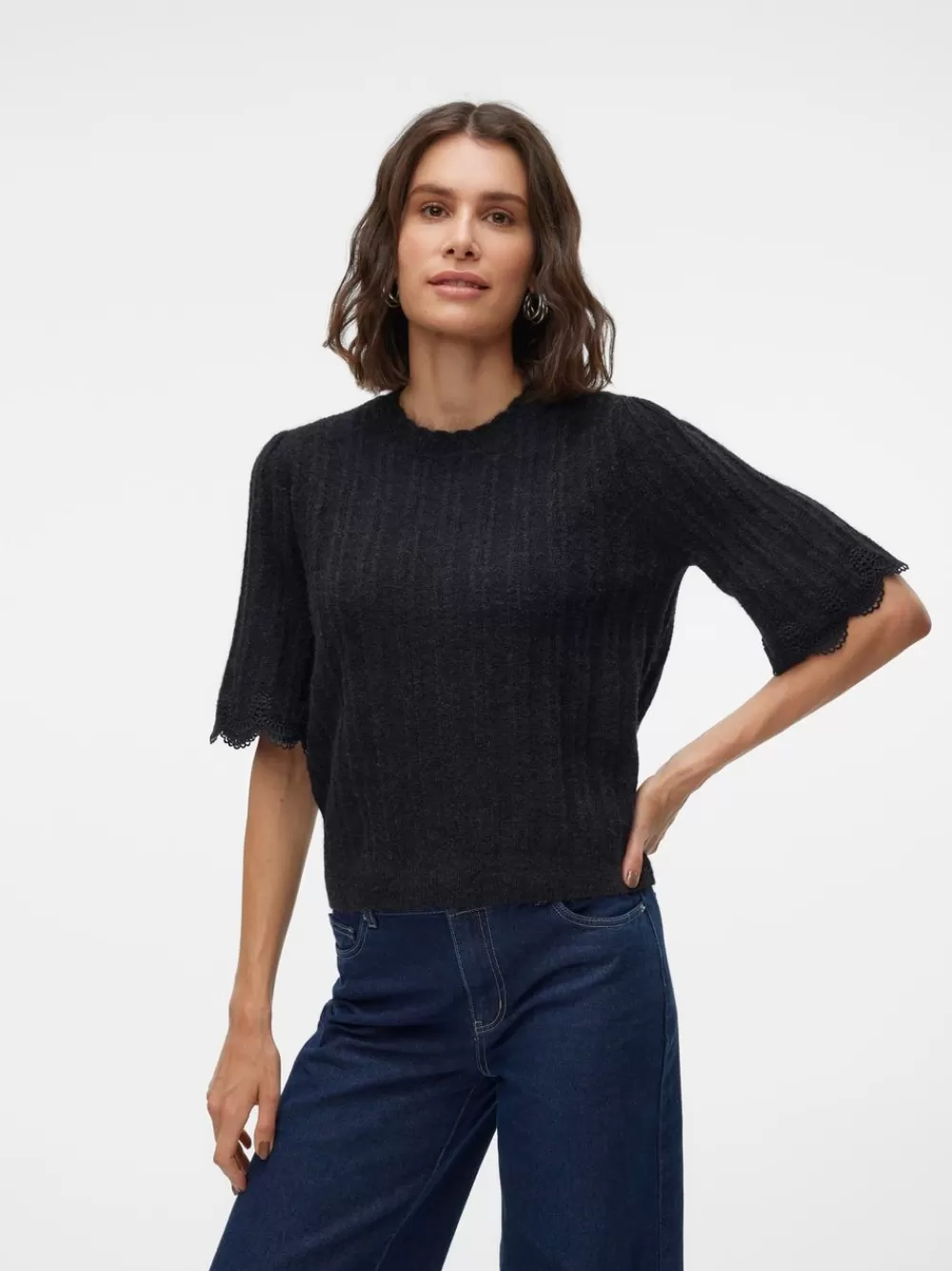 VERO MODA VMALBA Neulepuserot Black Sale