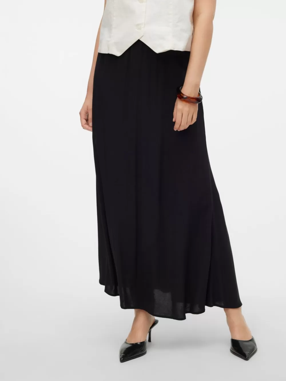 VERO MODA VMALBA Normaali vyötärö Pitkä hame Black Outlet