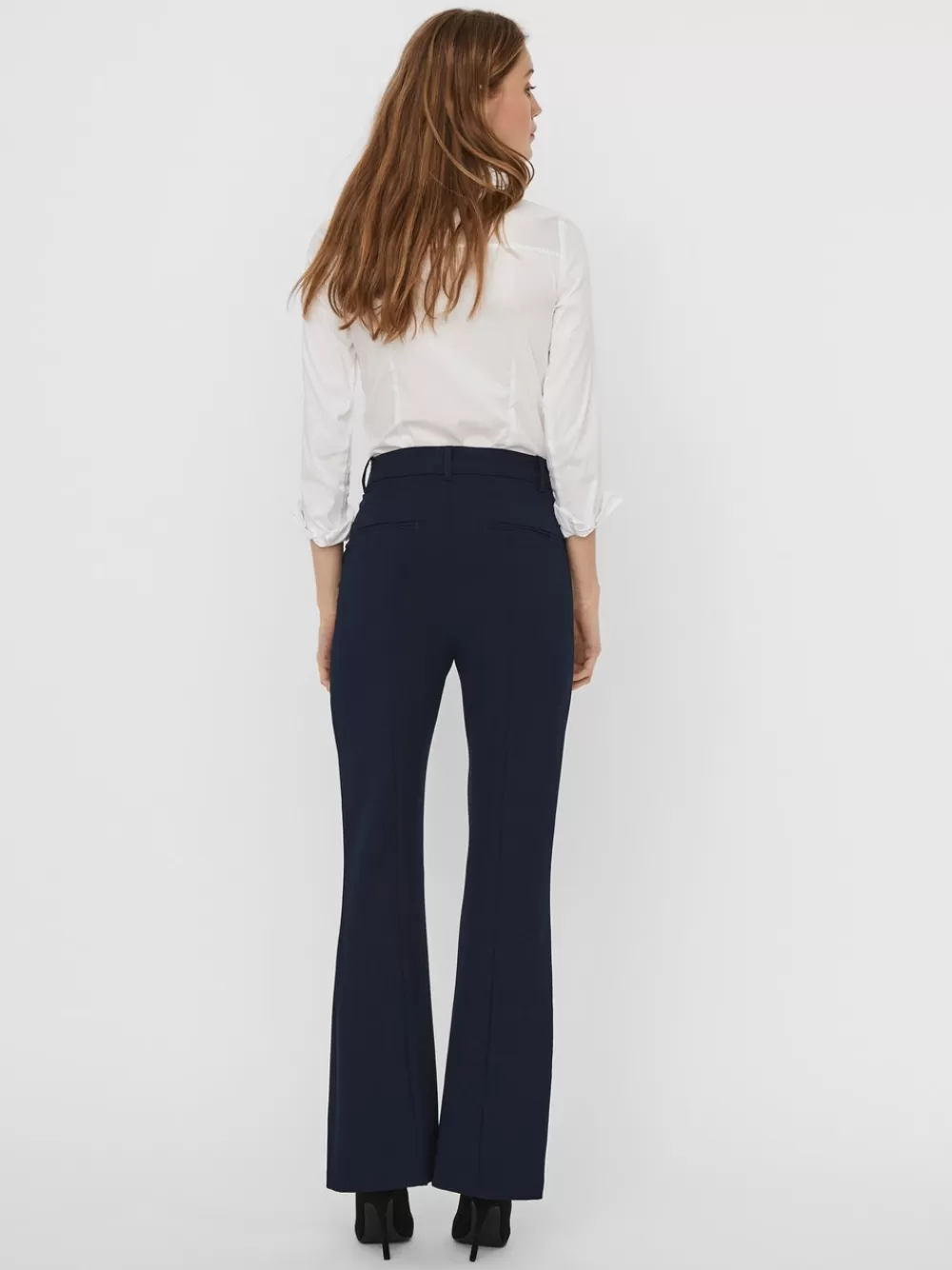 VERO MODA VMALIA Korkea vyötärö Housut Navy Blazer Fashion