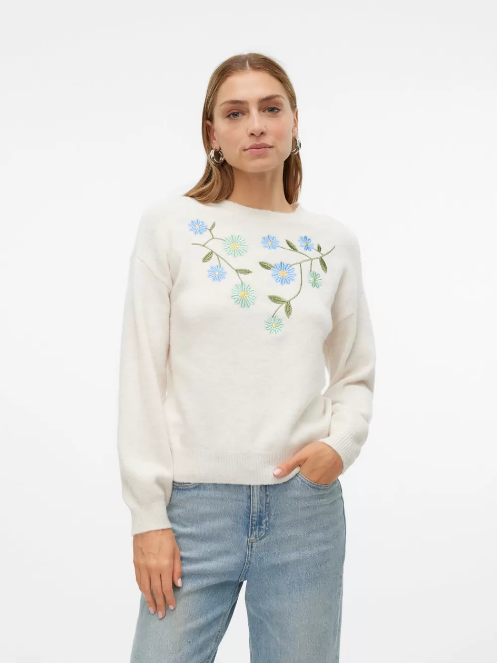 VERO MODA VMALINA Neulepuserot Birch Hot