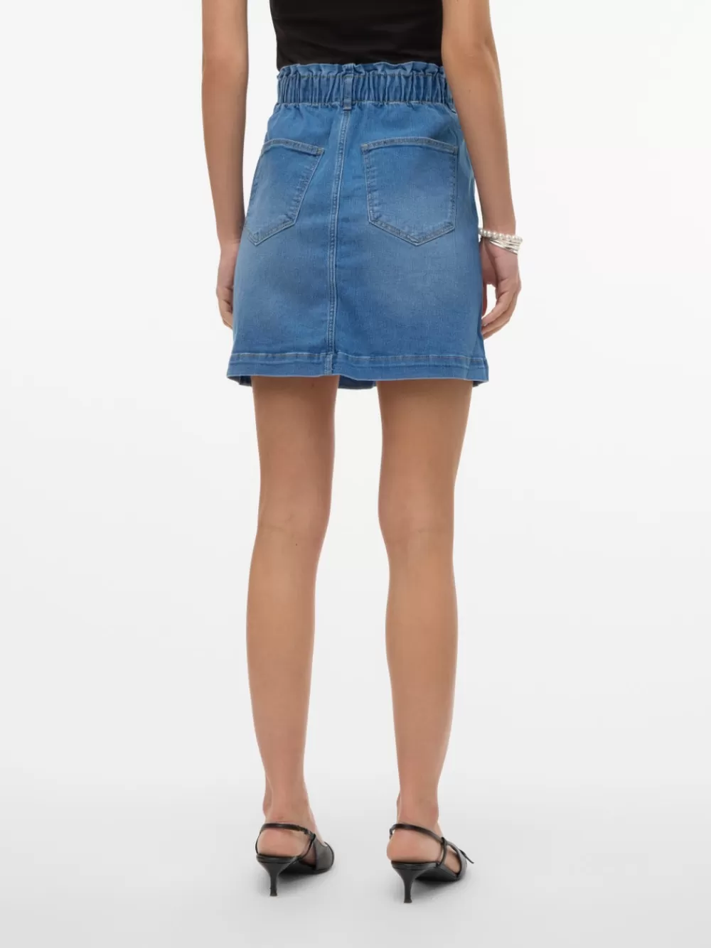 VERO MODA VMALMA Normaali vyötärö Lyhyt hame Medium Blue Denim New