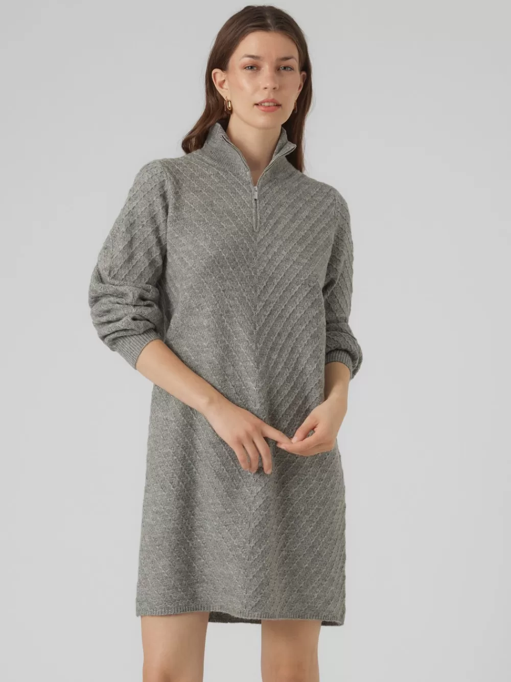 VERO MODA VMANJASTINNA Midimekko Medium Grey Melange Clearance