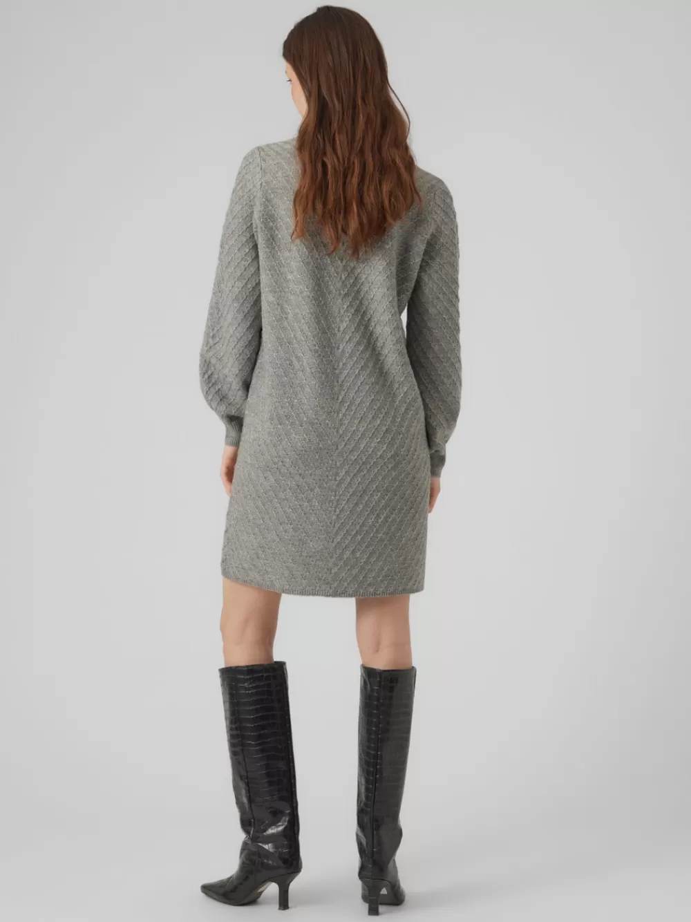 VERO MODA VMANJASTINNA Midimekko Medium Grey Melange Clearance