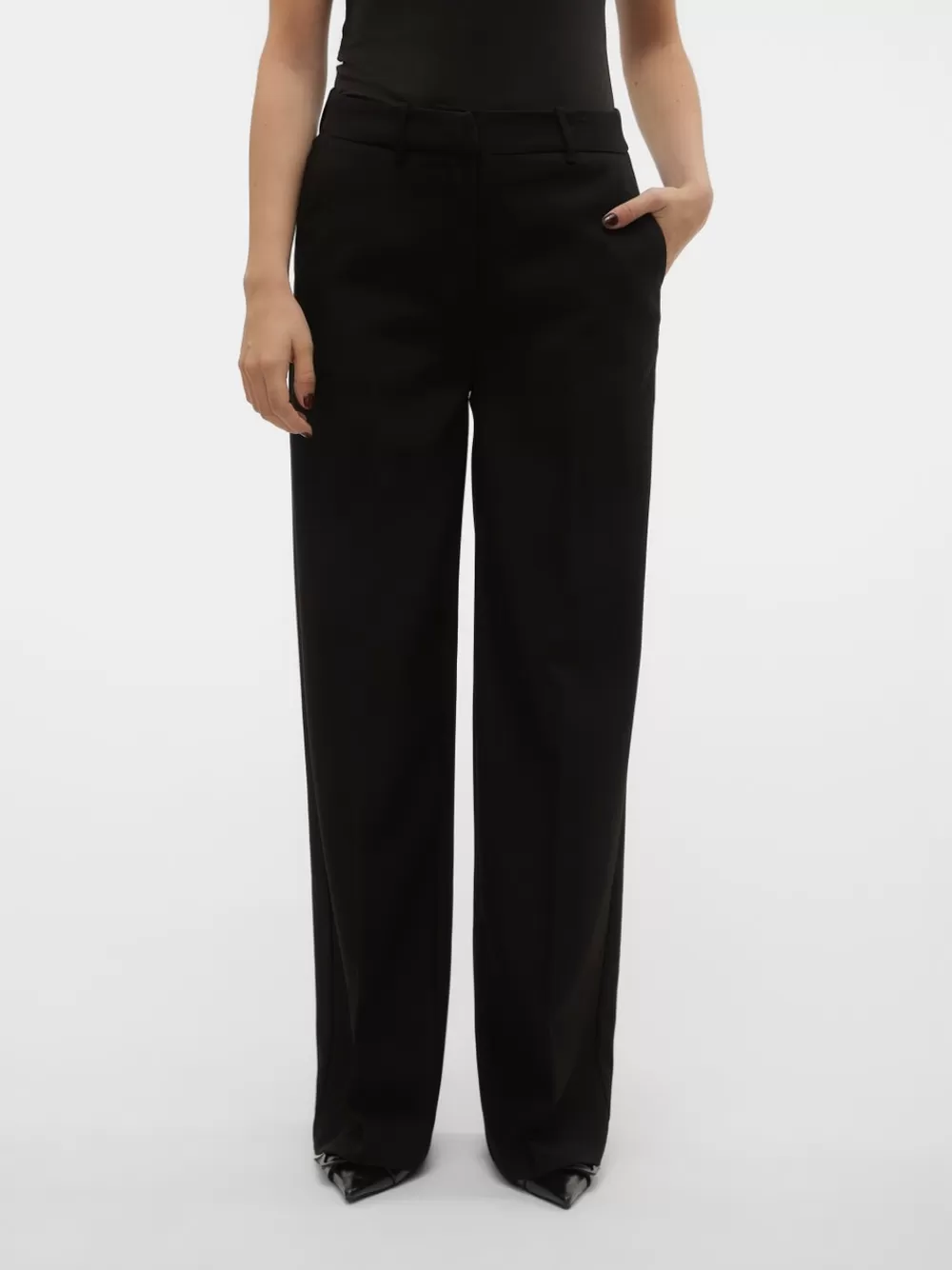 VERO MODA VMBEATE Korkea vyötärö Housut Black Outlet