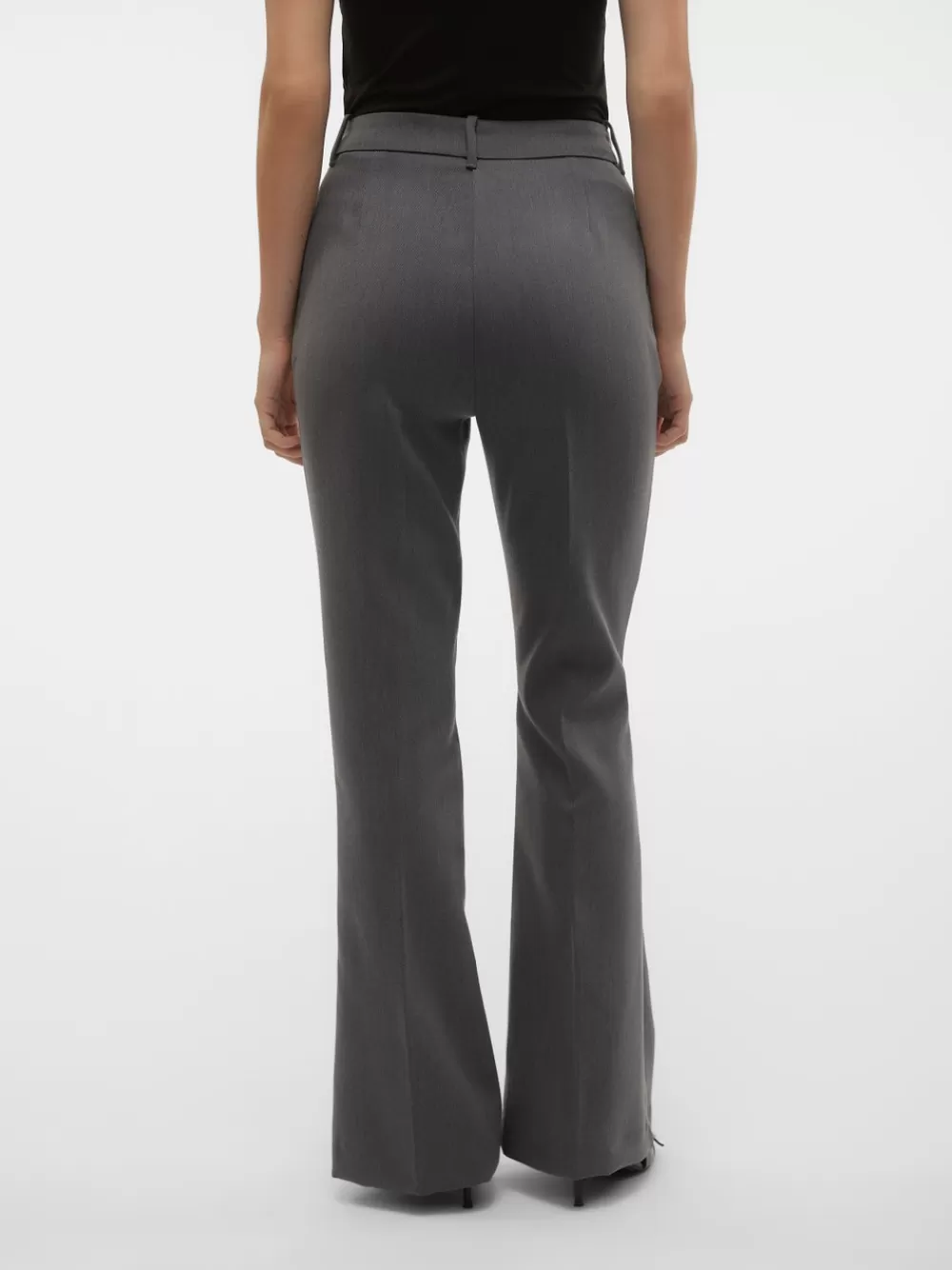 VERO MODA VMBEATE Korkea vyötärö Housut Medium Grey Melange Sale