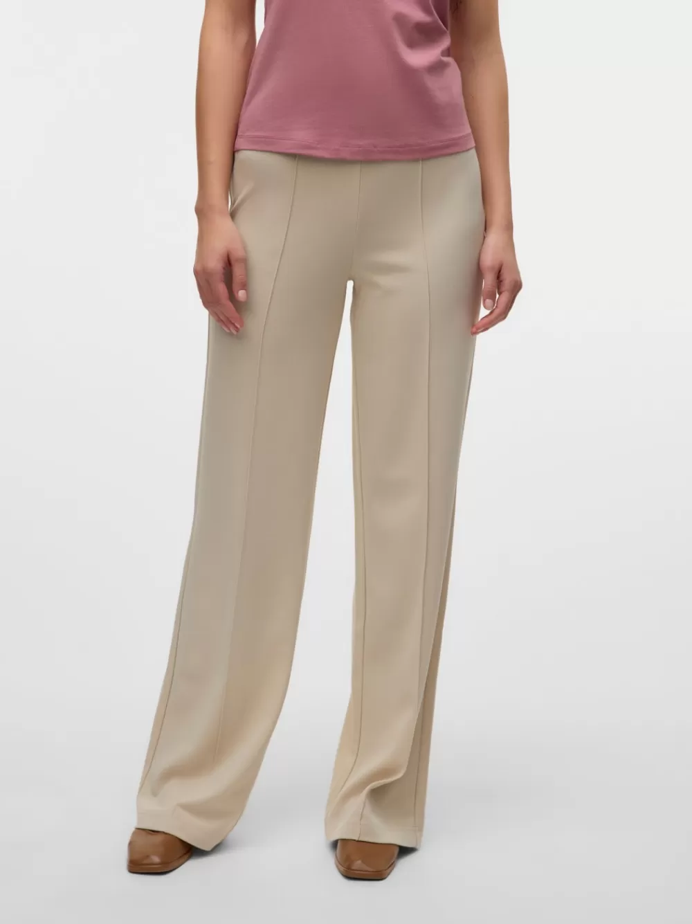 VERO MODA VMBECKY Korkea vyötärö Housut Pumice Stone Outlet