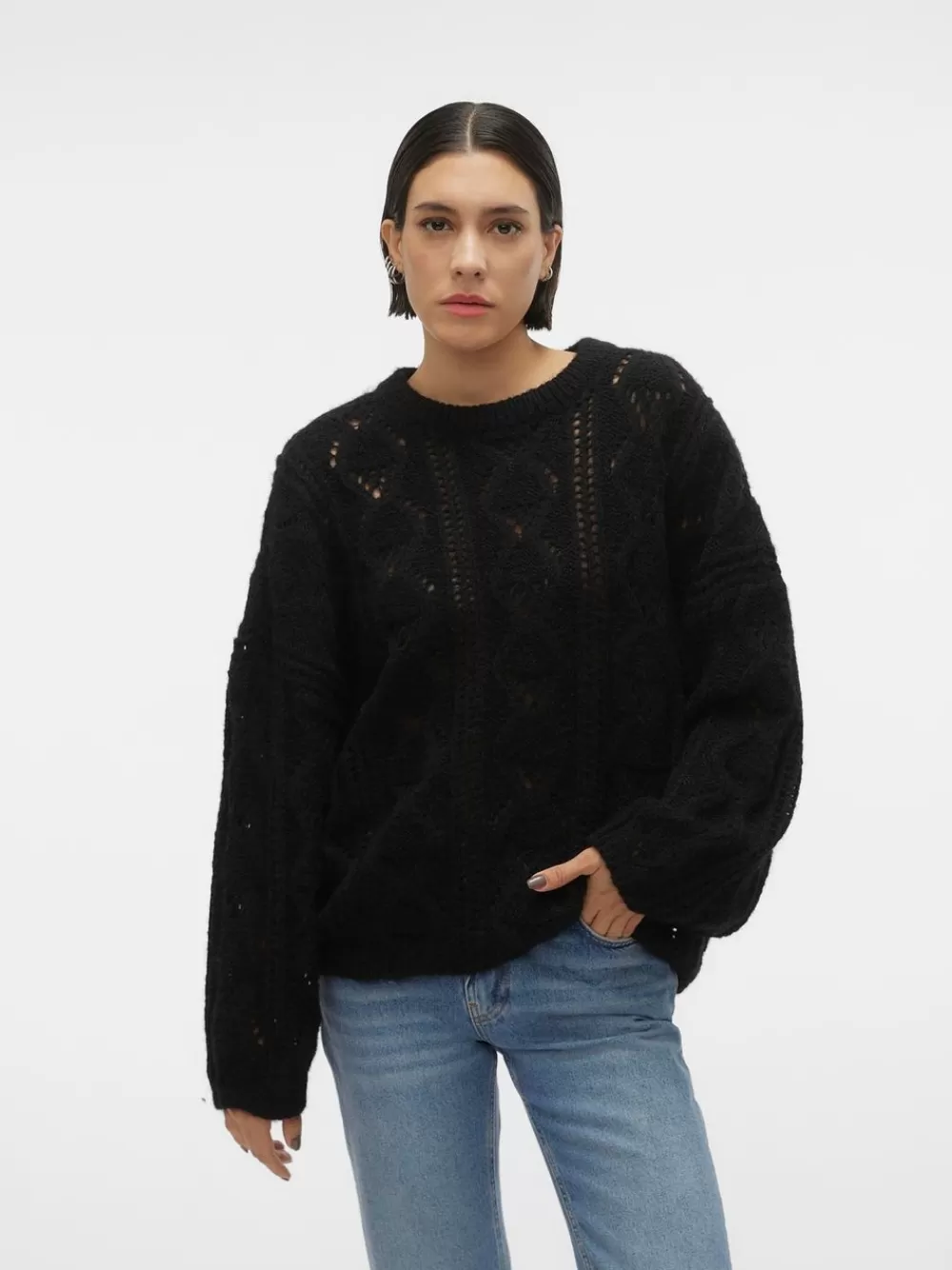 VERO MODA VMBERRY Neulepuserot Black Cheap