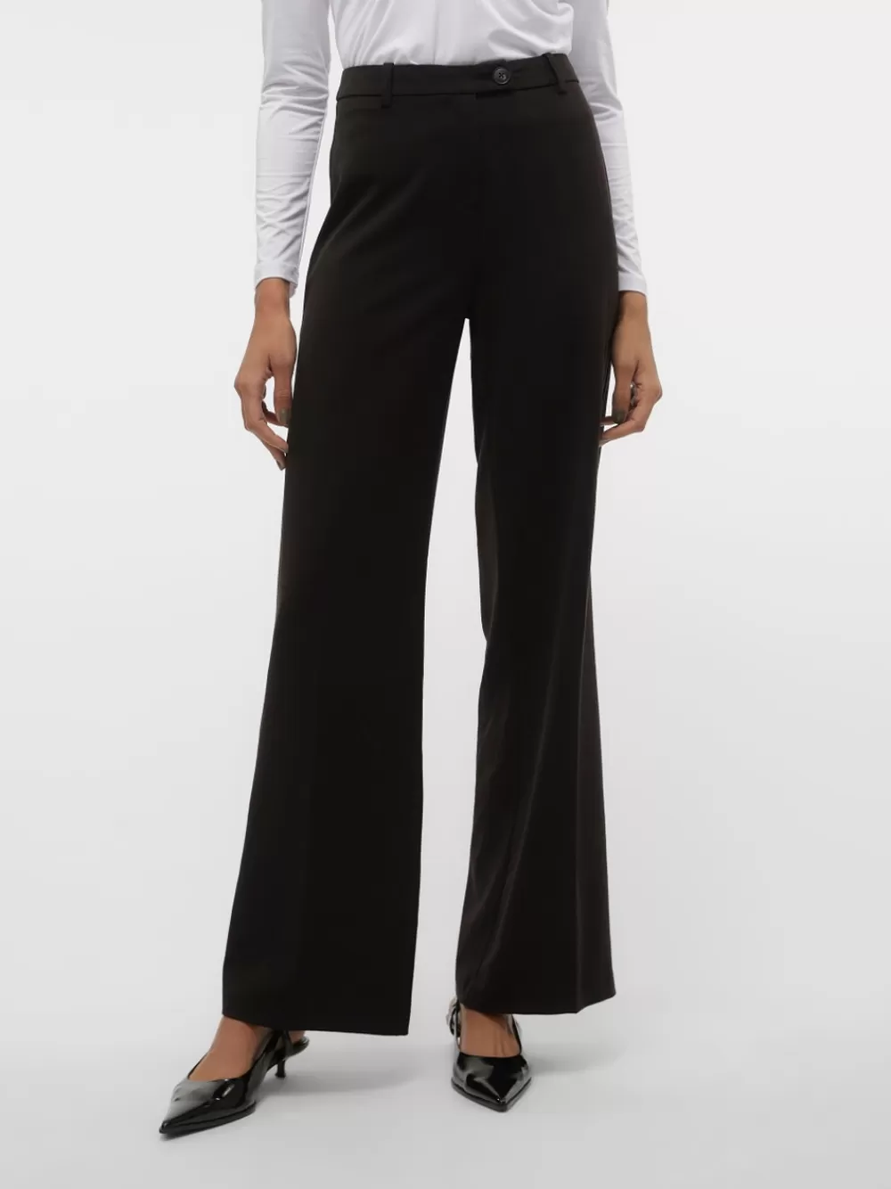 VERO MODA VMBLAKE Korkea vyötärö Housut Black Cheap