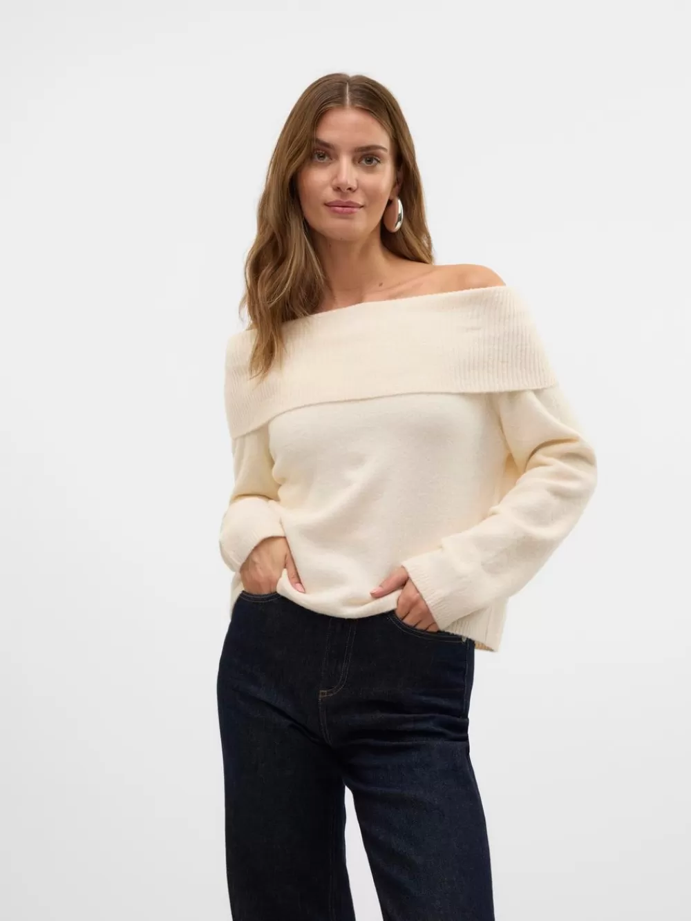 VERO MODA VMBOOM Neulepuserot Birch Hot