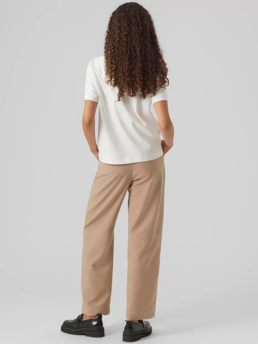 VERO MODA VMBORA Korkea vyötärö Housut Silver Mink Clearance