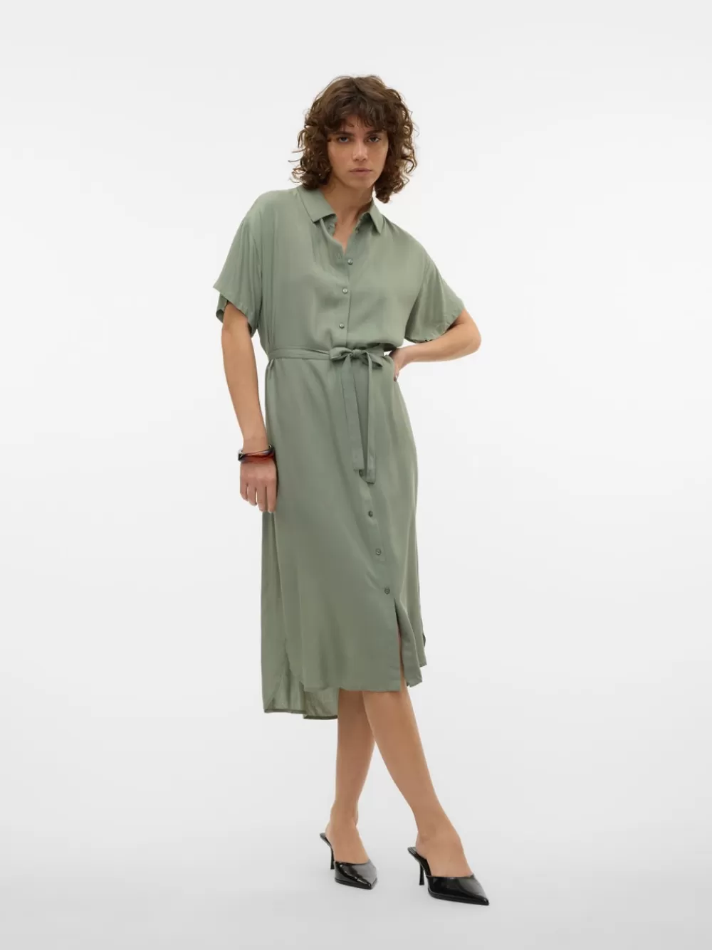 VERO MODA VMBUMPY Pitkä mekko Hedge Green Discount