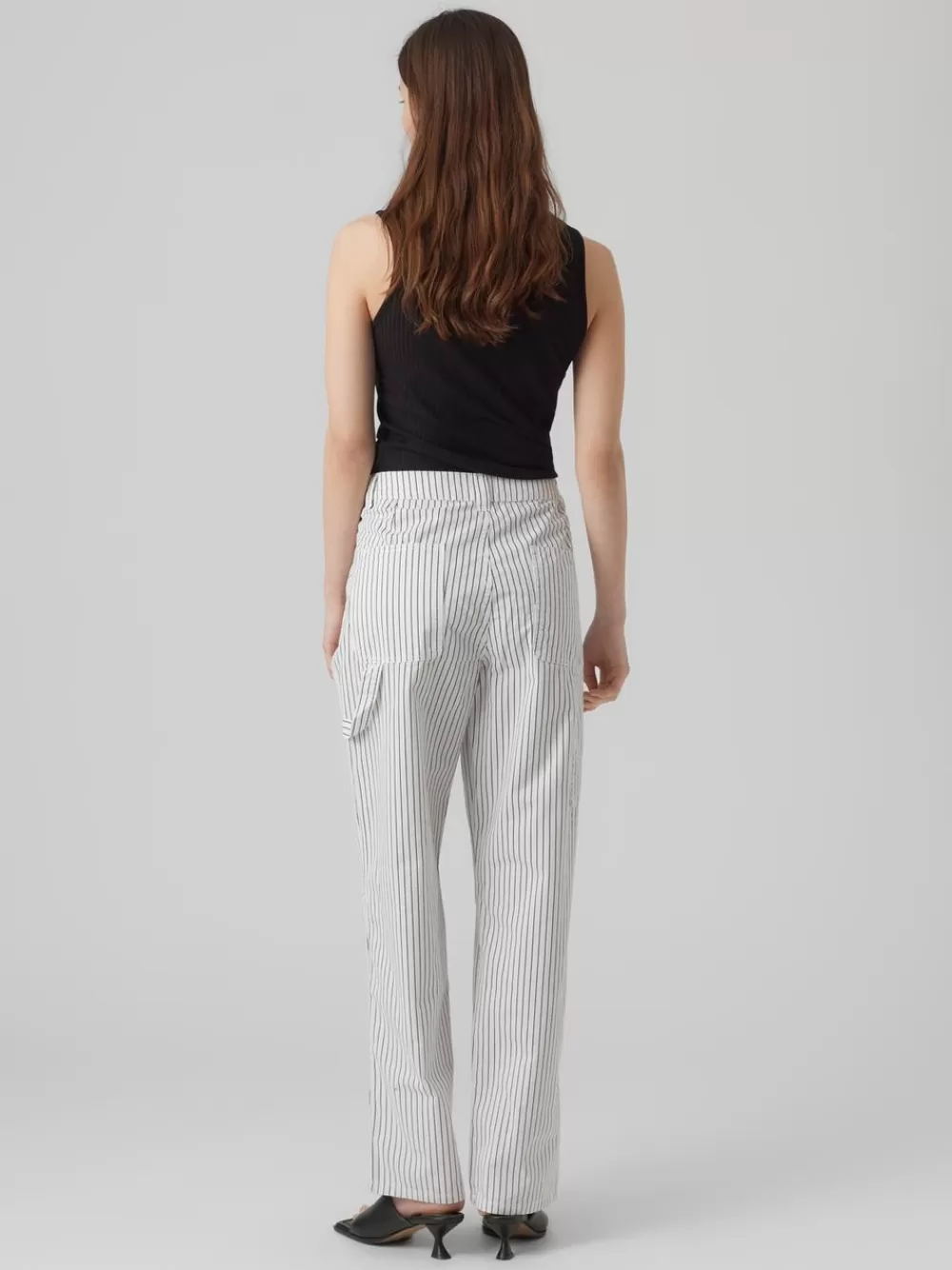 VERO MODA VMCARLY Normaali vyötärö Housut Snow White Clearance