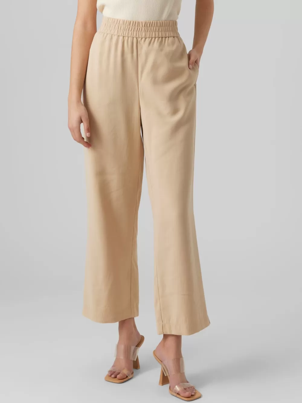 VERO MODA VMCARMEN Korkea vyötärö Housut Irish Cream Online