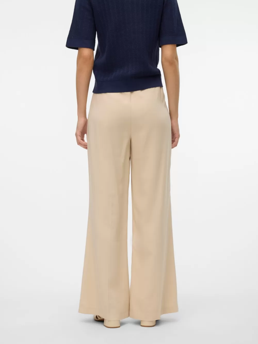 VERO MODA VMCARMEN Korkea vyötärö Housut Oatmeal Best Sale