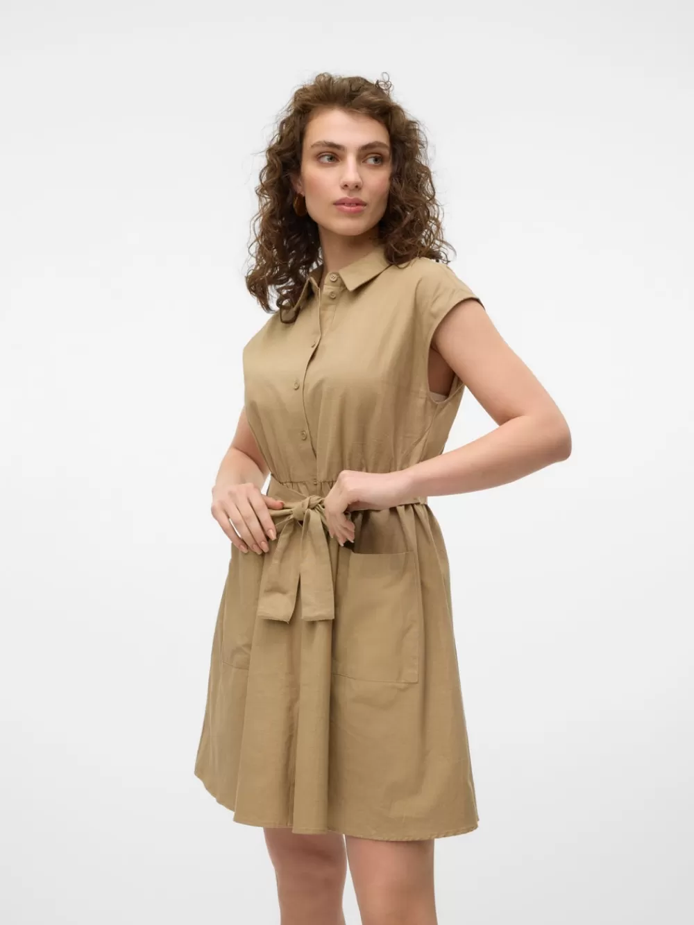 VERO MODA VMCASSIE Lyhyt mekko Silver Mink Fashion