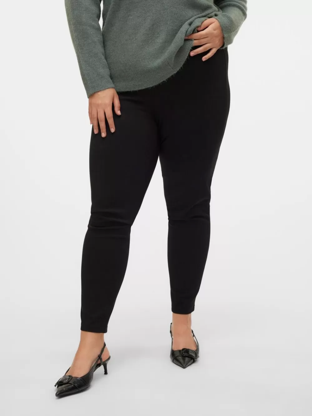 VERO MODA VMCAUGUSTA Korkea vyötärö Leggingsit Black Discount