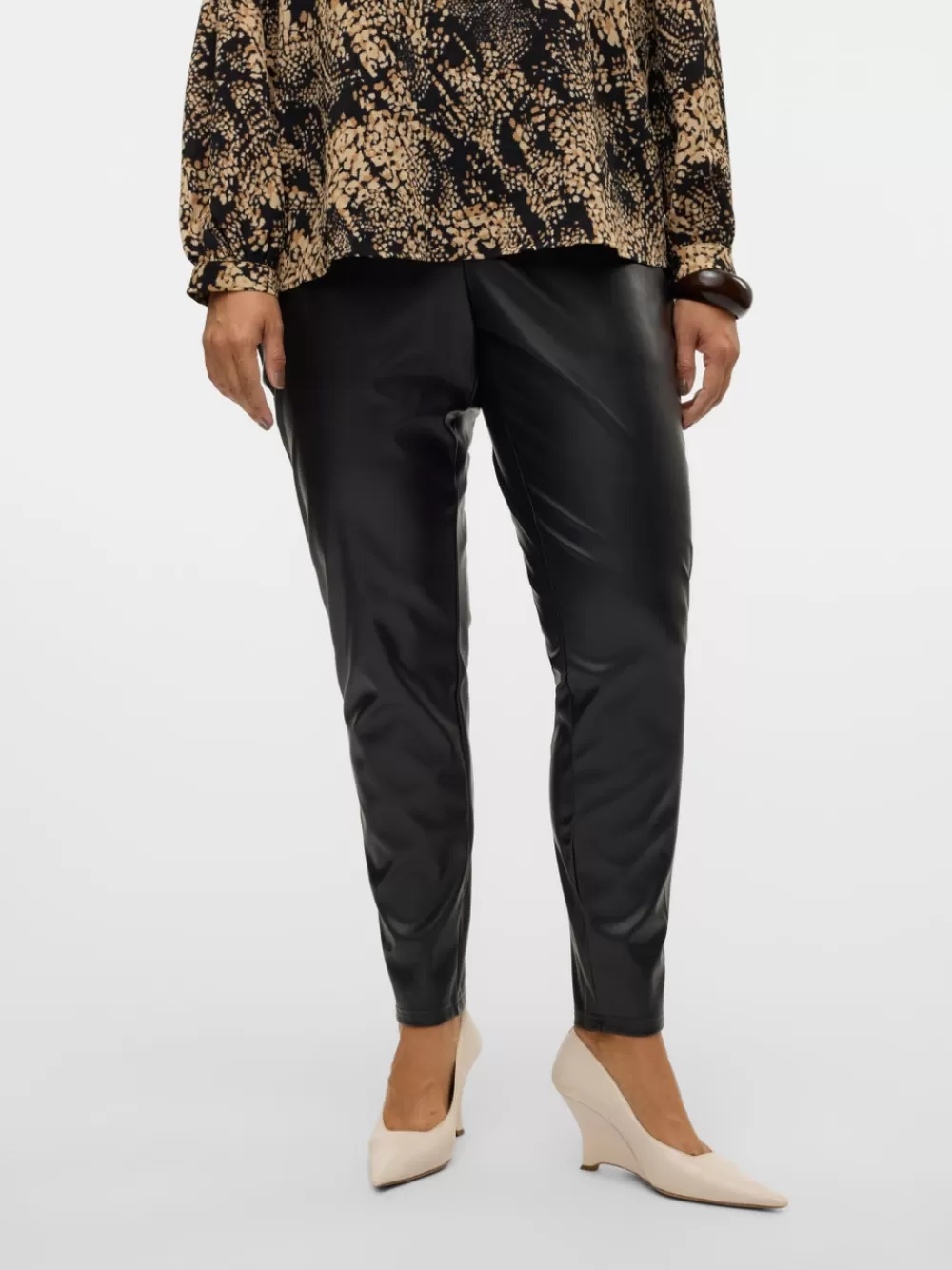 VERO MODA VMCCIFF Korkea vyötärö Leggingsit Black New
