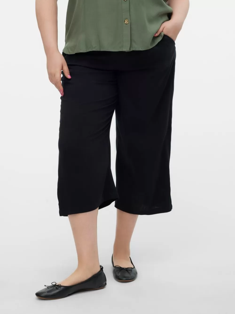 VERO MODA VMCEASY Korkea vyötärö Culotte-housut Black New