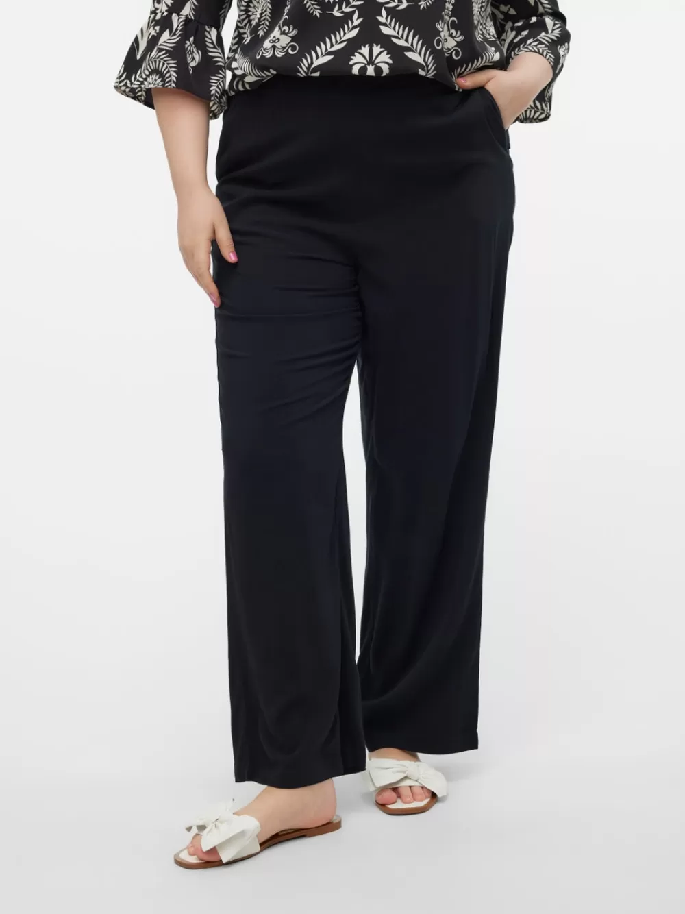 VERO MODA VMCEASY Korkea vyötärö Housut Black Best Sale