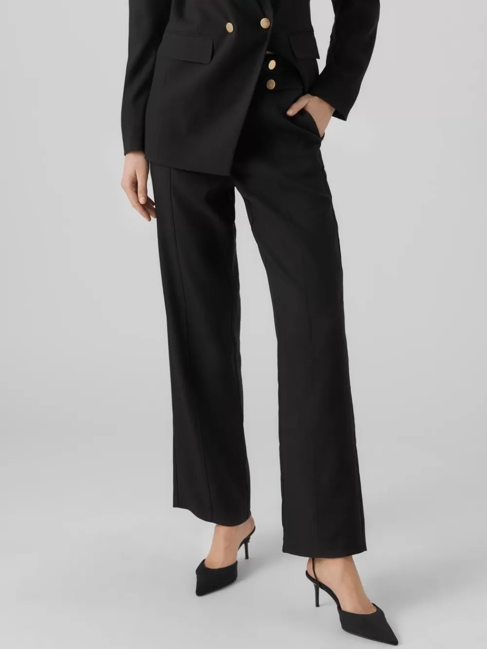 VERO MODA VMCELINA Korkea vyötärö Housut Black Store