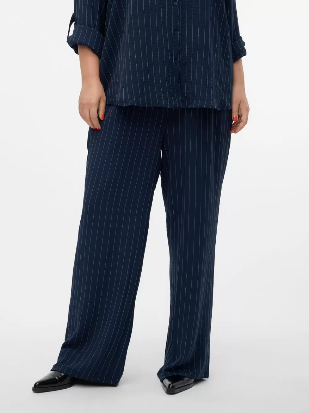 VERO MODA VMCEMMA Korkea vyötärö Housut Navy Blazer Cheap