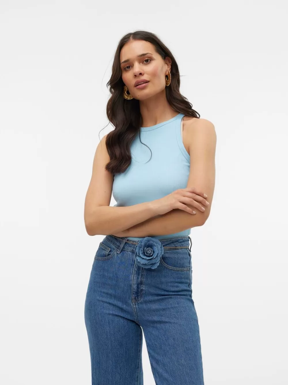 VERO MODA VMCHLOE T-paidat Cool Blue Best Sale