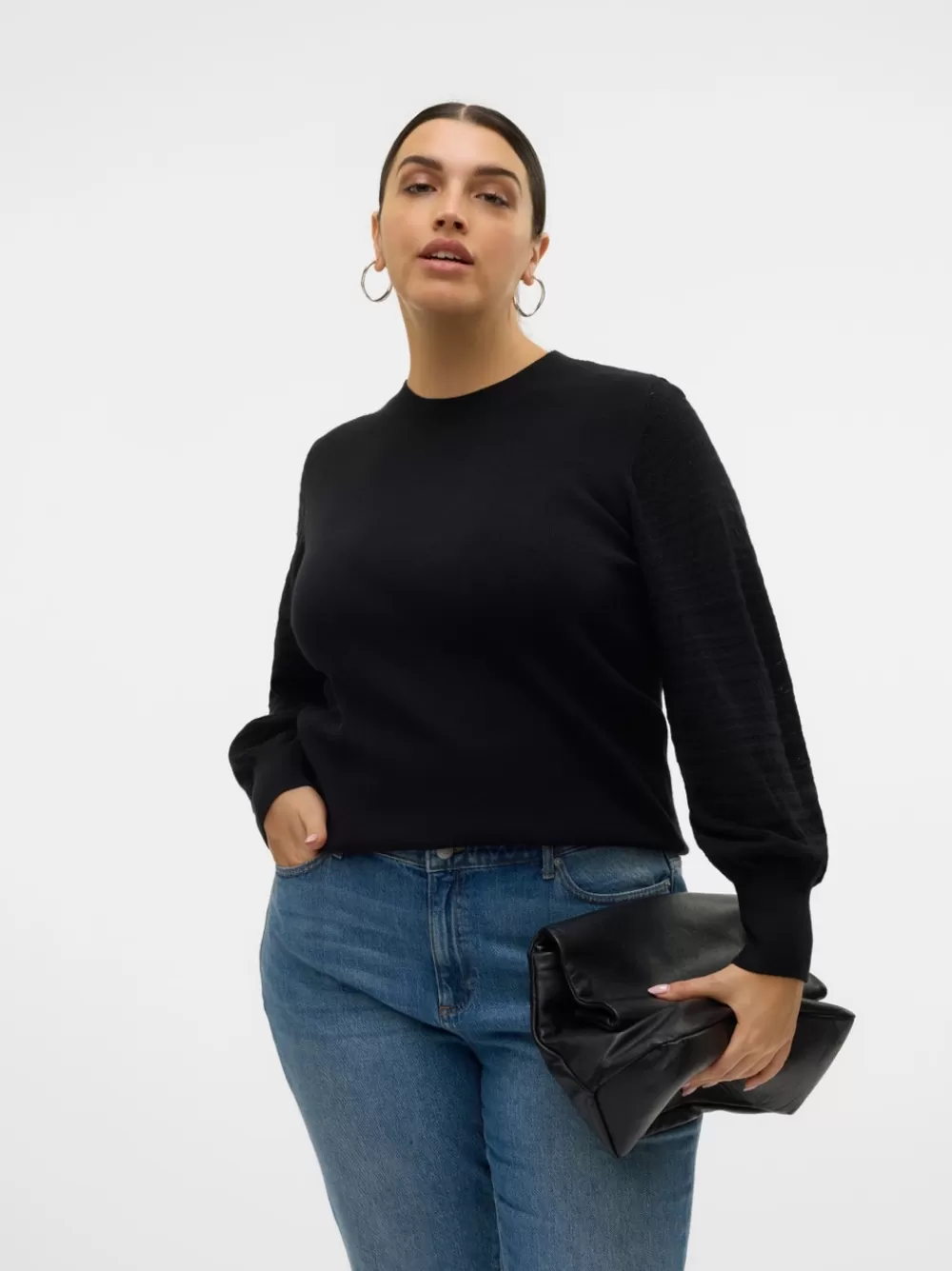 VERO MODA VMCHOLLYPOINTELLE Neulepuserot Black Best Sale