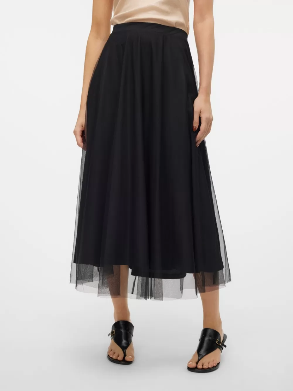 VERO MODA VMCOVE Normaali vyötärö Pitkä hame Black Clearance