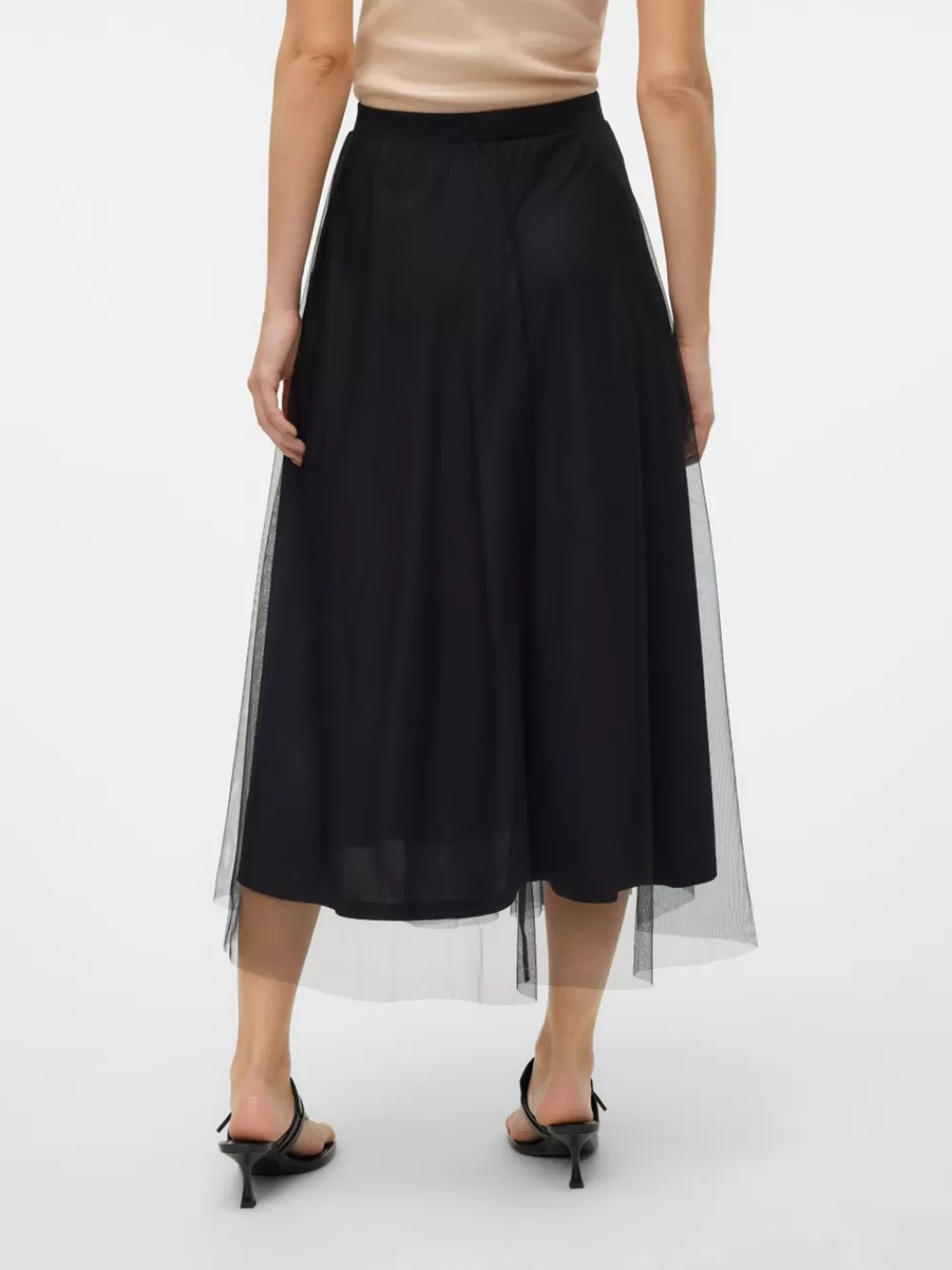 VERO MODA VMCOVE Normaali vyötärö Pitkä hame Black Clearance