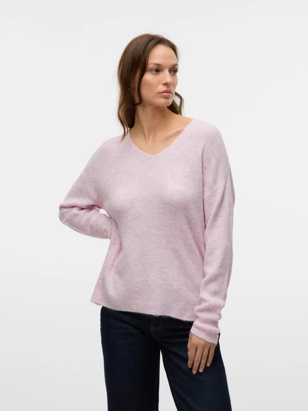 VERO MODA VMCREWLEFILE Neulepuserot Pink-A-Boo Clearance