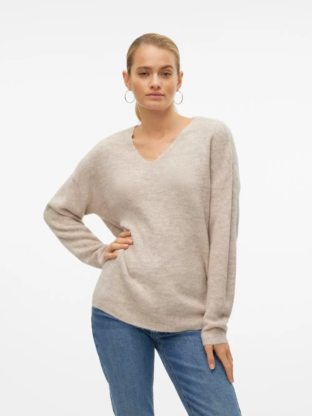 VERO MODA VMCREWLEFILE Neulepuserot Birch Shop
