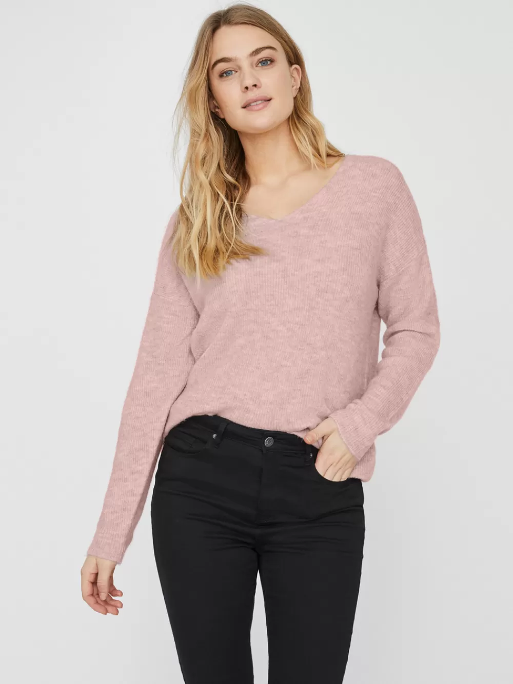 VERO MODA VMCREWLEFILE Neulepuserot Sepia Rose New