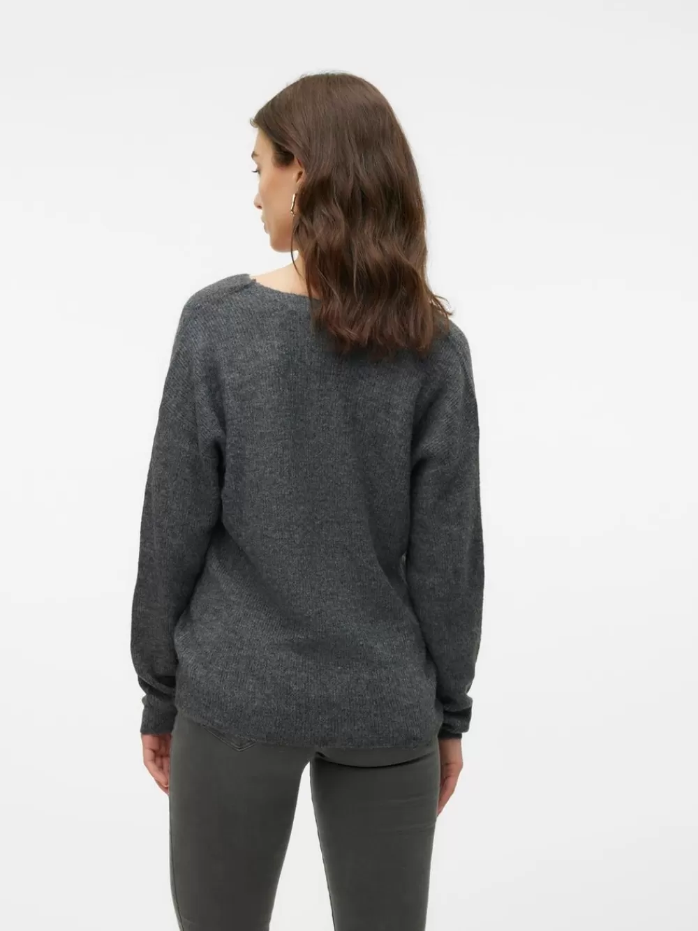 VERO MODA VMCREWLEFILE Neulepuserot Medium Grey Melange Outlet