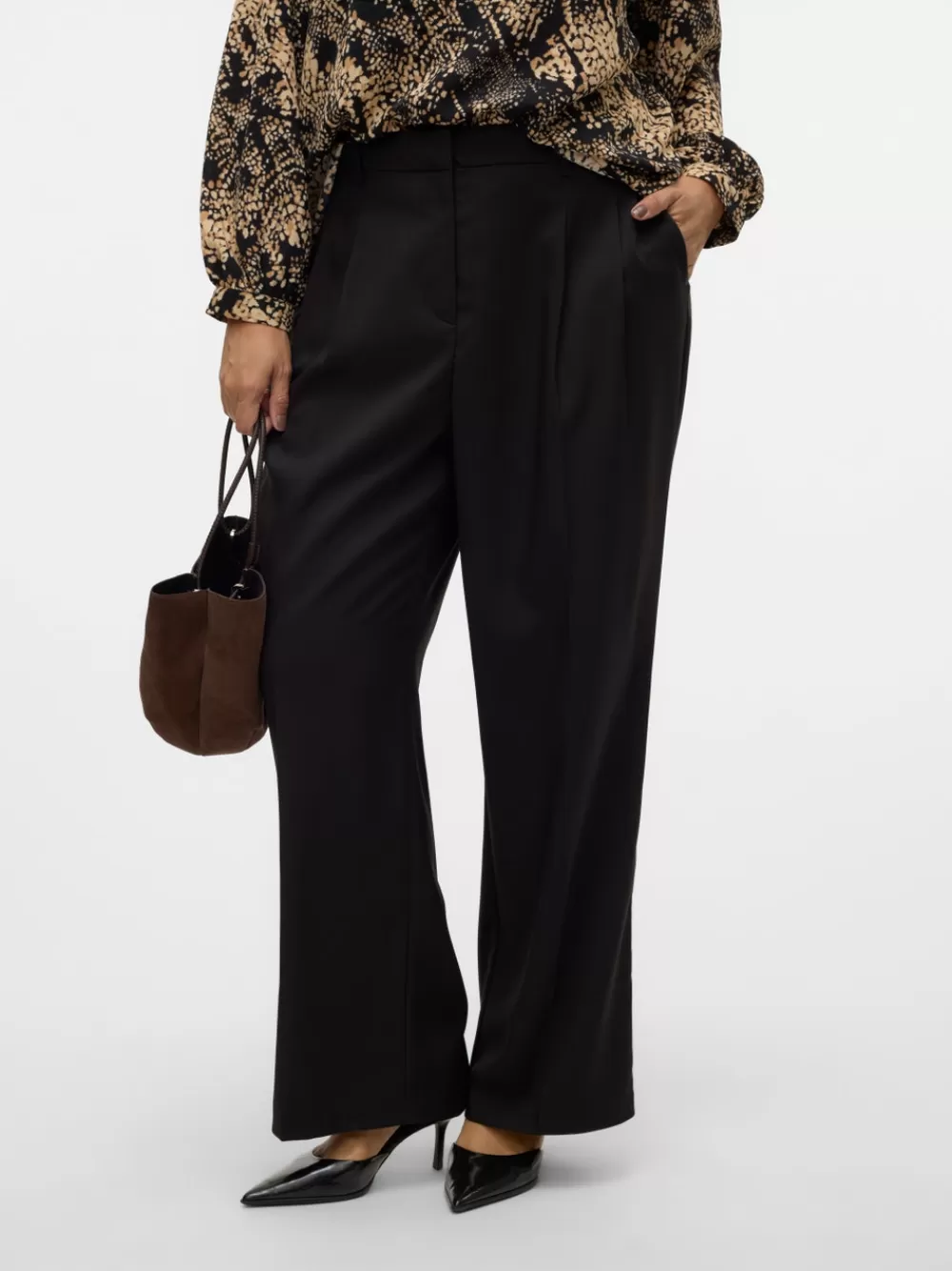 VERO MODA VMCRITA Normaali vyötärö Housut Black Clearance