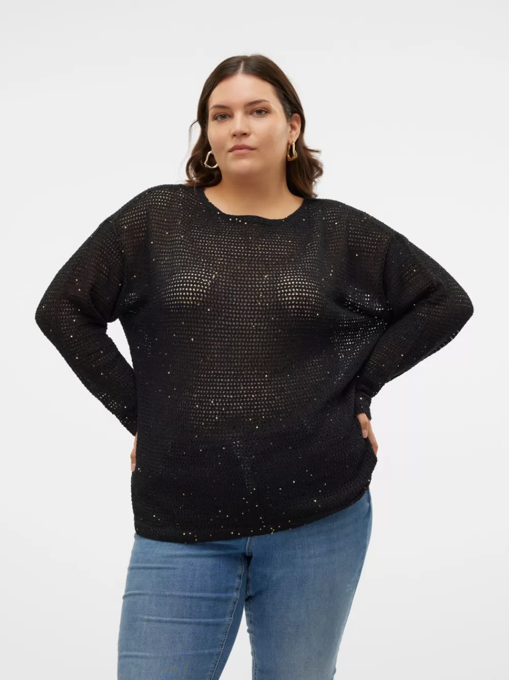VERO MODA VMCSLOANE Neulepuserot Black Best
