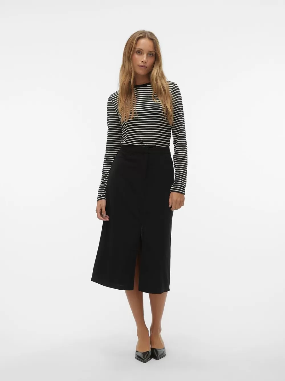 VERO MODA VMCUBA Pitkä hame Black Hot