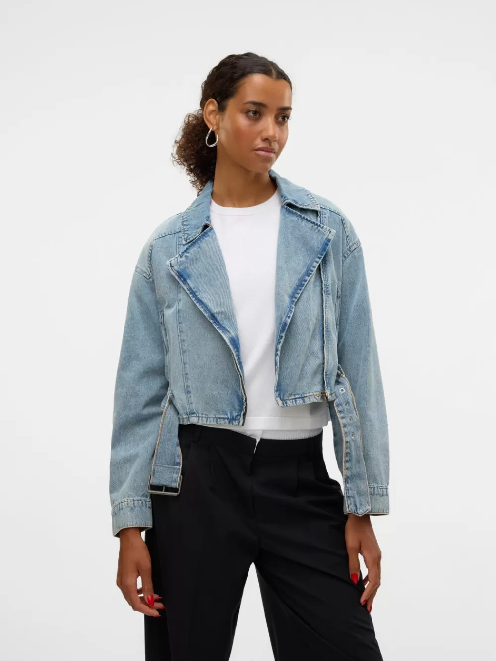 VERO MODA VMDELLA Farkkutakki Light Blue Denim Cheap